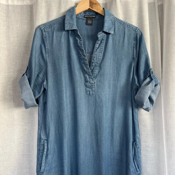 Chelsea & Theodore Chambray Shirt Dress - Picture 7 of 7